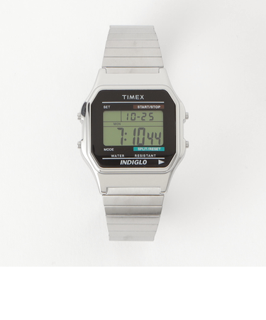 ＜TIMEX＞CLASSIC DIGITAL SILVER デジタルウォッチ 腕時計
