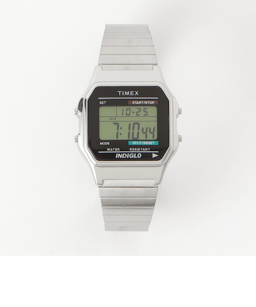 ＜TIMEX＞CLASSIC DIGITAL SILVER デジタルウォッチ 腕時計