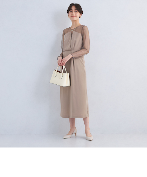 シャギーボレロロングチェックワンピース｜ワンウェイの通販｜&mall