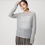 【WEB限定】＜at ease＞レース プルオーバー カットソー