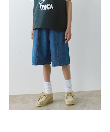 デニム ショートパンツ / キッズ  140cm-160cm