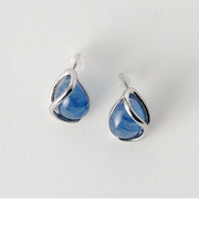 クリア シズク メタルフレーム ピアス