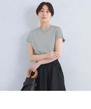 グロッシー フレンチスリーブ Tシャツ -制菌-