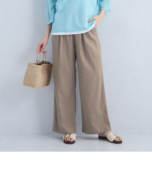 size SHORT/TALLあり］BREEZE LINEN ブリーズリネン ワイド