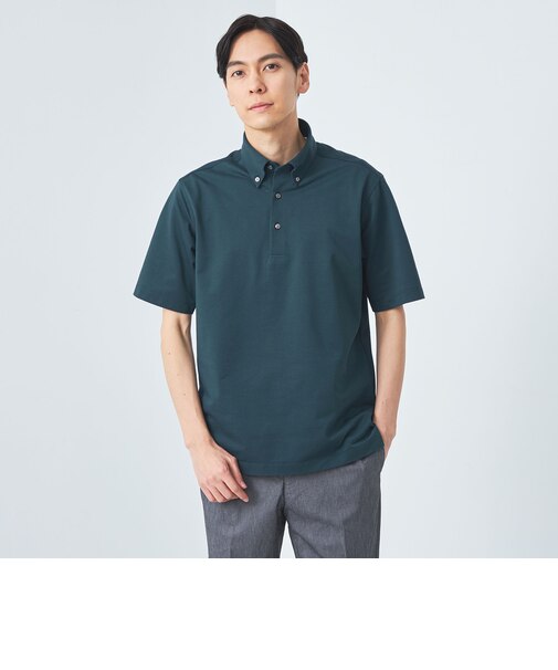 DUADRY clean バーズアイ ボタンダウン ビズポロ ポロシャツ -吸水速乾・抗菌-