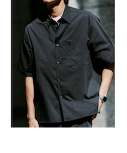 WONDER CLOTH ジャストルーズ レギュラーカラー 半袖 シャツ -ストレッチ・接触冷感・吸水速乾-