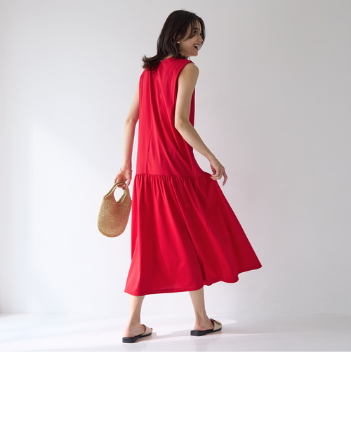 size SHORT/TALLあり］シンプルリフトワンピース -UVカット