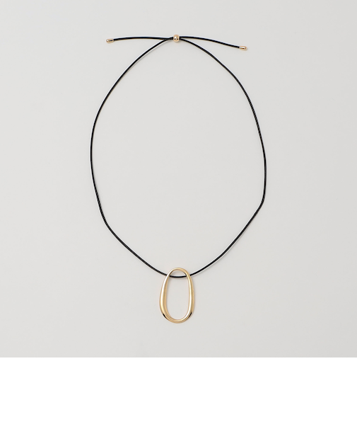 オーバルリング コード ネックレス