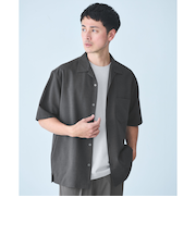 【WEB限定】JUST fit ドライ オープンカラー ショート スリーブ 半袖 シャツ -ストレッチ・吸水速乾-