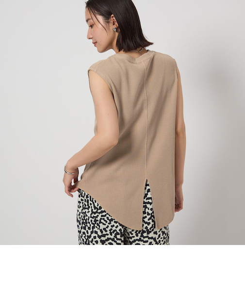 【WEB限定】＜at ease＞ワッフル ノースリーブ Tシャツ