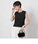 アイレット リブ クロップド ノースリーブ Tシャツ