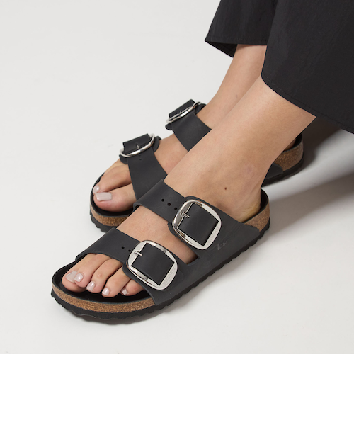 BIRKENSTOCK＞アリゾナ ビッグバックル サンダル｜グリーン