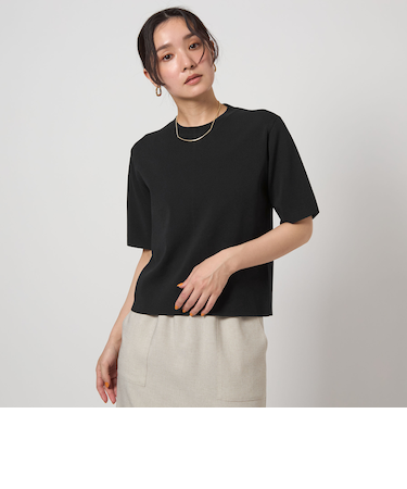 【WEB限定】＜at ease＞ サマー ニット TEE -ウォッシャブル・接触冷感・UVカット-