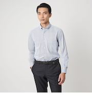 ドット ジャージー ボタンダウン ドレスシャツ -ストレッチ・イージーアイロン・吸水速乾・抗菌-