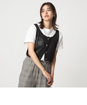 メッシュ ニット ビスチェ -ウォッシャブル-