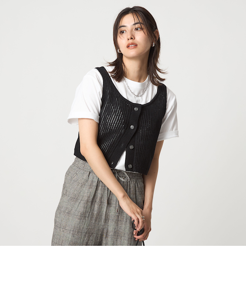 メッシュ ニット ビスチェ -ウォッシャブル-