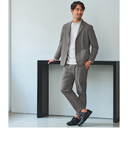 【WEB限定】JUST fit ナイロン PU リラックス セットアップ -2Wayストレッチ-