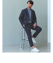 【WEB限定】JUST fit ナイロン PU リラックス セットアップ -2Wayストレッチ-