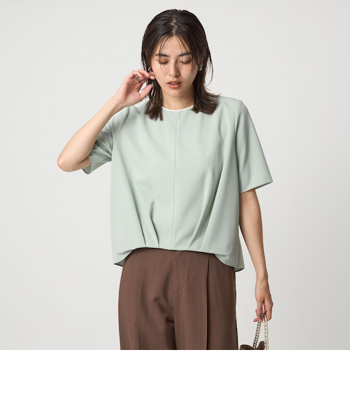 フロント ライン 5分袖 TEEブラウス