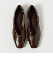 スクエア 2WAY フラットシューズ