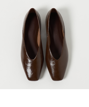 スクエア 2WAY フラットシューズ