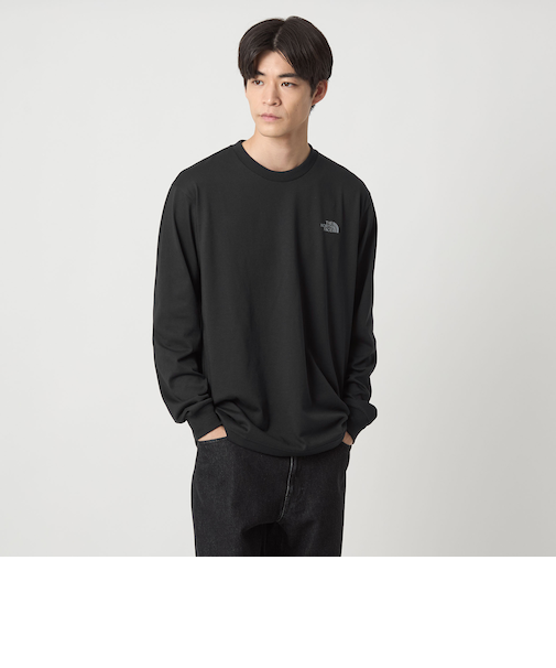 <THE NORTH FACE>バック スクエアロゴ ロングスリーブ 長袖 Tシャツ