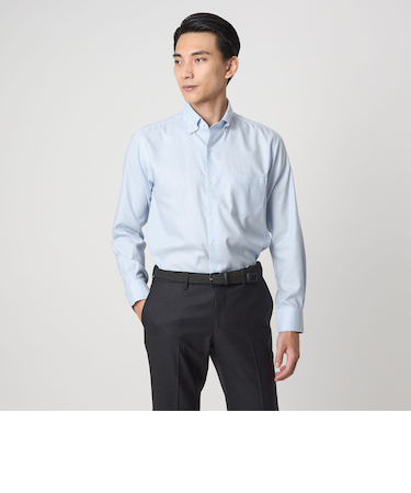 コットン ロイヤルオックス ボタンダウン ドレスシャツ -形態安定-