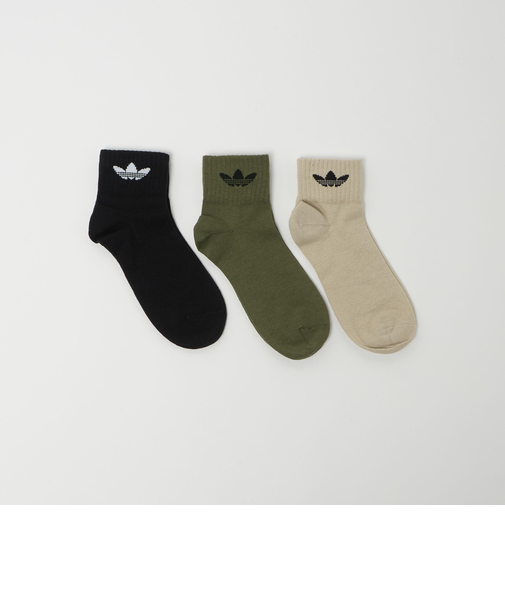 ＜adidas Originals＞ミッド アンクル ソックス 3足組  / キッズ  17cm-18cm