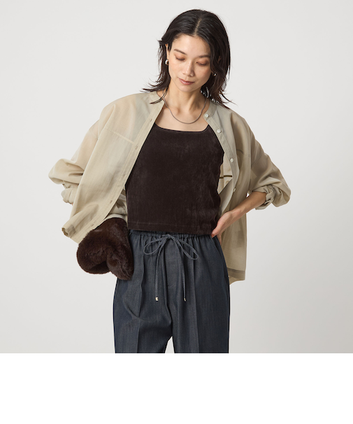 シアー フロッキー タンクトップ