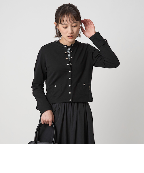 新品タグ付き！agnès b. アイボリー カーディガン サイズ3（L相当） To b. by agnes b.コラボ＞ドットボタン カーディガン｜グリーン