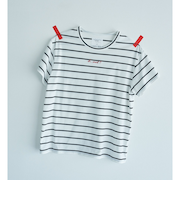 ＜To b. by agnes b.コラボ＞ロゴ ショートスリーブ Tシャツ ボーダー