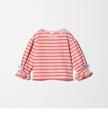 ボーダー キャンディスリーブ Tシャツ / キッズ  100cm-160cm◎