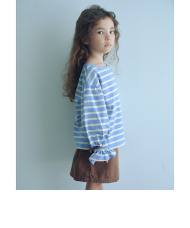 ボーダー キャンディスリーブ Tシャツ / キッズ  100cm-160cm◎