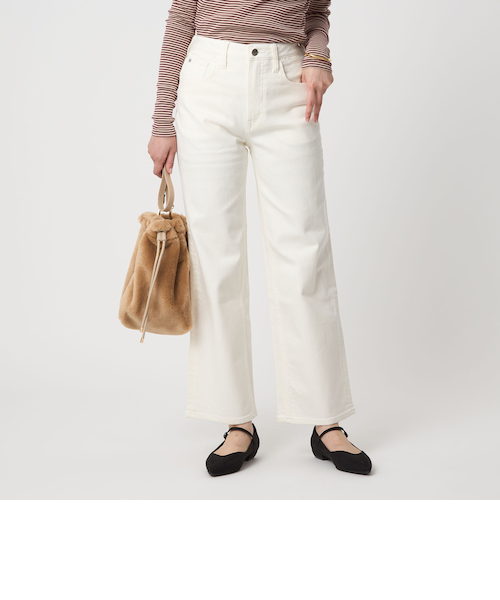 green label relaxing オフホワイト ストレートデニム green label relaxing（グリーンレーベルリラクシング）の