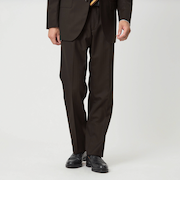 GUABELLO ヘリンボーン HX 1プリーツ スーツパンツ