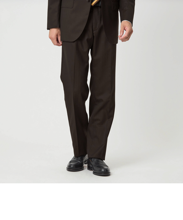 GUABELLO ヘリンボーン HX 1プリーツ スーツパンツ