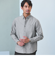 【WEB限定】JUST fit デイリー オックスフォード ボタンダウン シャツ