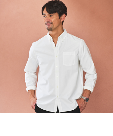 【WEB限定】JUST fit デイリー オックスフォード ボタンダウン シャツ