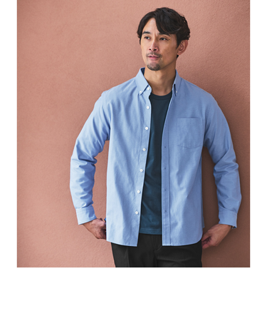 【WEB限定】JUST fit デイリー オックスフォード ボタンダウン シャツ