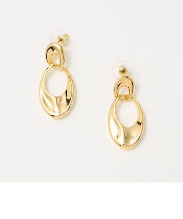 Wオーバルリング ピアス