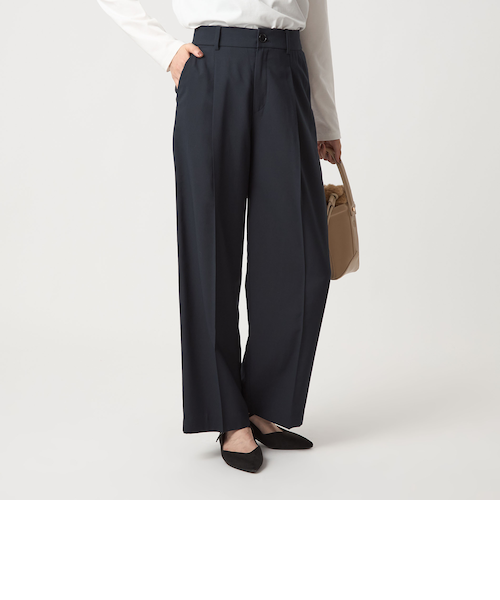 size SHORT/TALLあり］キチントボトムス カバー ワイド パンツ