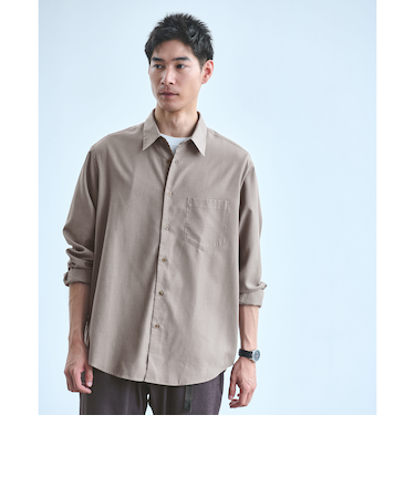 【WEB限定】ピーチツイル ジャストルーズ シャツ -防シワ-