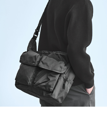 【WEB限定】WR 2W ダブル フラップ ショルダーバッグ -撥水-