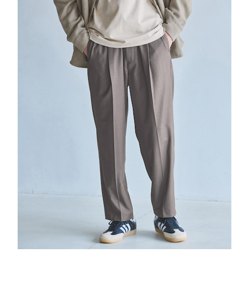 TW サージ オルマイ ワイド W3 イージーパンツ -ストレッチ-｜グリーン