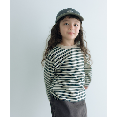 マルチボーダー ロングスリーブ Tシャツ / キッズ  100cm-160cm