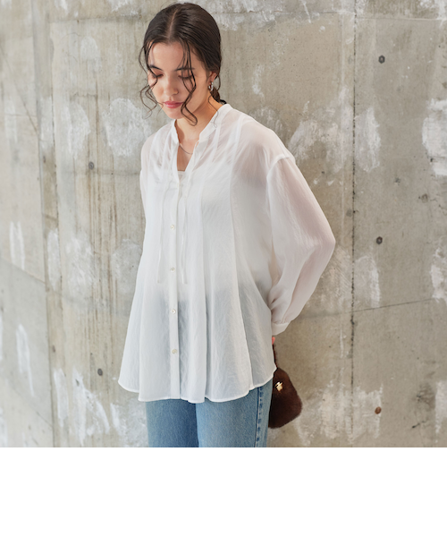 greenlabelrelaxing【結論シリーズ】ミルフィーユフレアブラウス 結論シリーズ】ミルフィーユフレアブラウス｜グリーンレーベル