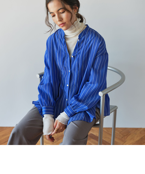 グリーンレーベルリラクシング 【結論シリーズ】ミルフィーユフレアブラウス 結論シリーズ】ミルフィーユフレアブラウス｜グリーンレーベル