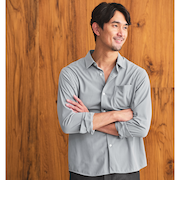 【WEB限定】JUST fit トリコット ドレープ シャツ