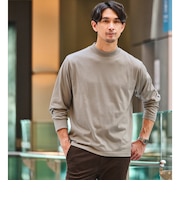 【WEB限定】JUST fit デイリーモック 長袖 Tシャツ -吸水速乾・抗菌-