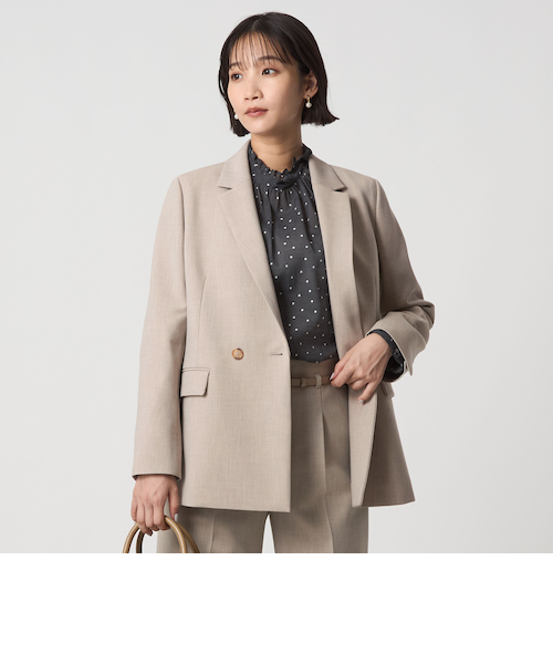 ダブルクロス ダブル ジャケット ウォッシャブル ストレッチ｜グリーン